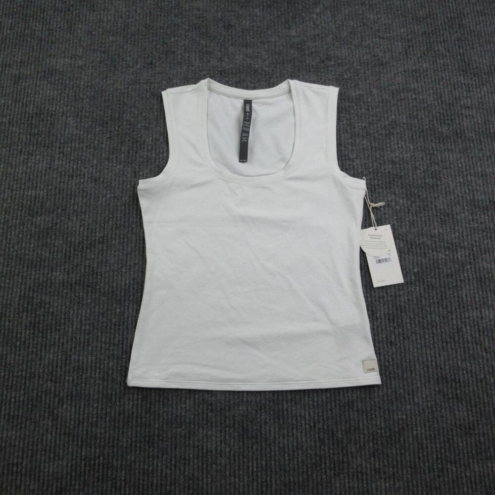 Vuori Tank Womens S White Halo Essential Scoop Tank-Long Activewear NWT